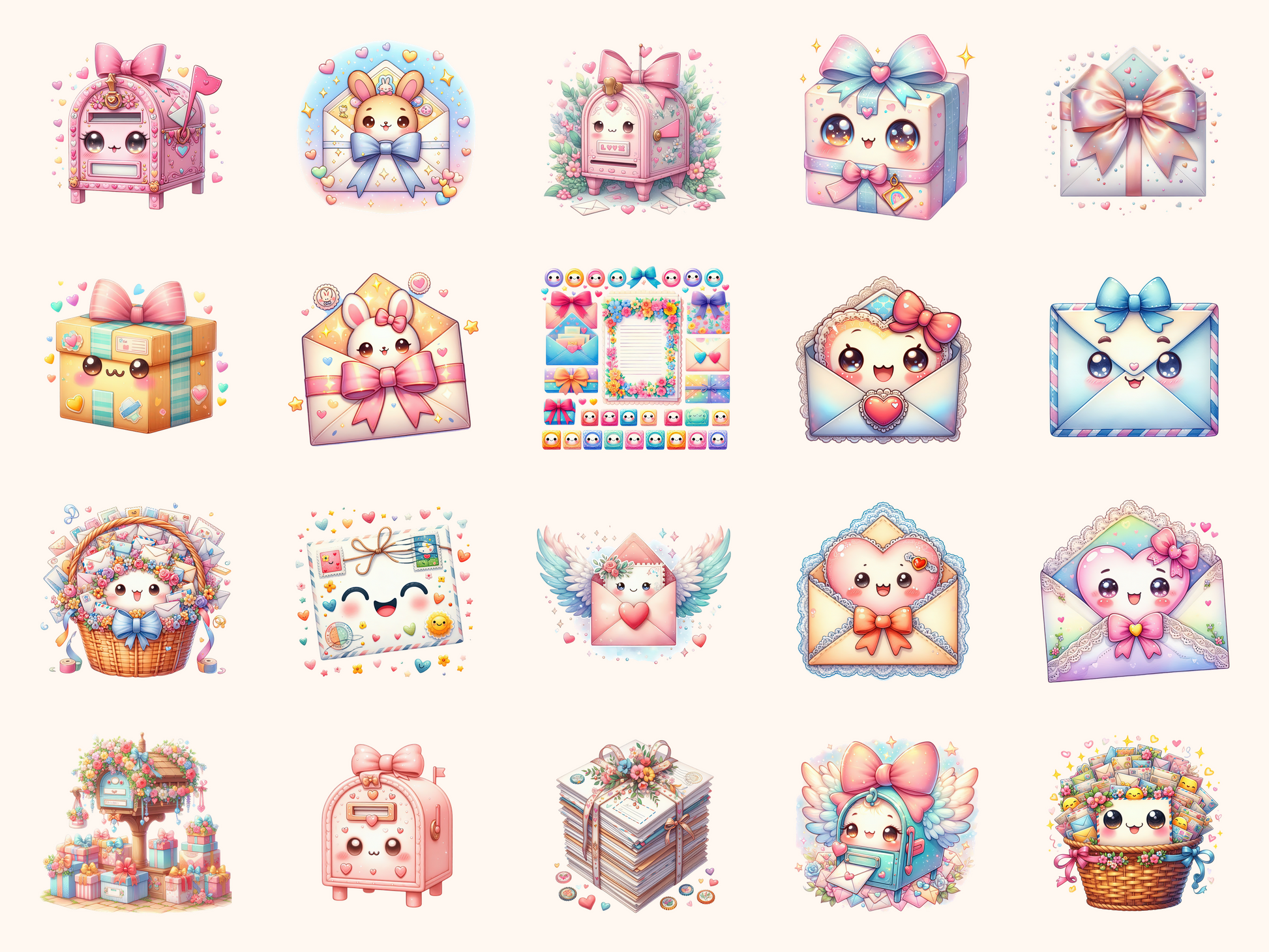 Kawaii Mail Clipart