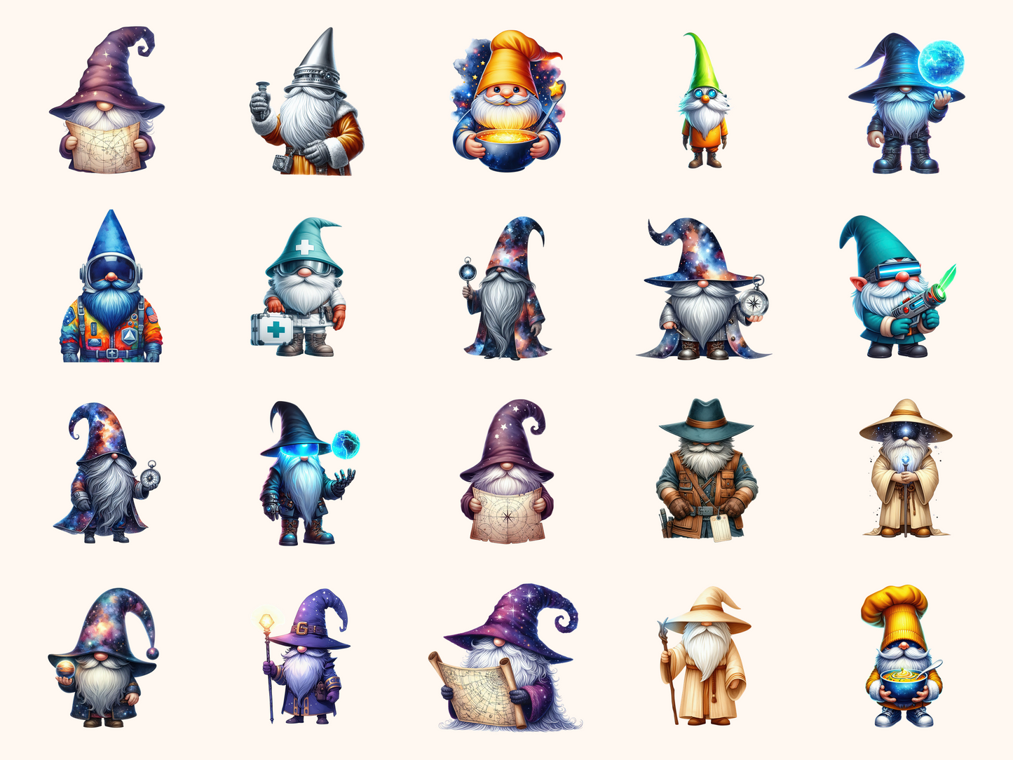 Science Fiction Gnomes Clipart