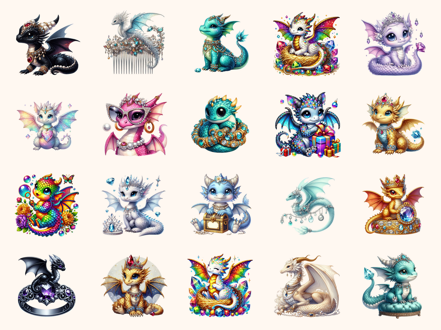 Jewelry Dragons Clipart