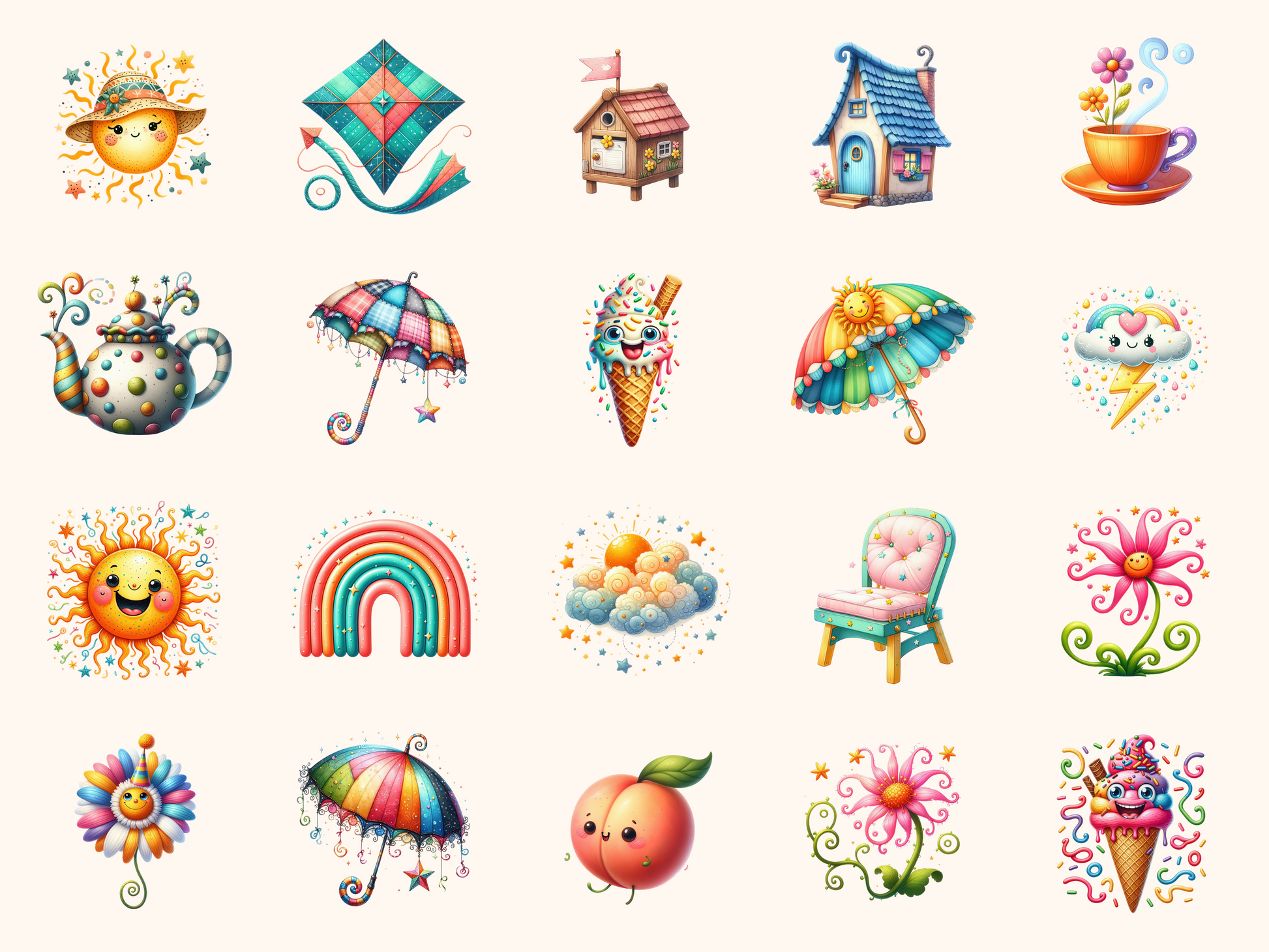 Whimsy Summer Clipart