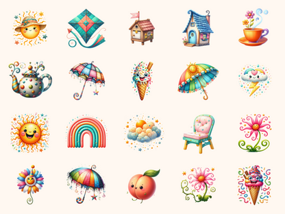 Whimsy Summer Clipart