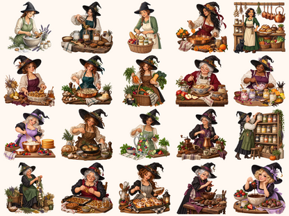 Kitchen Witches Clipart