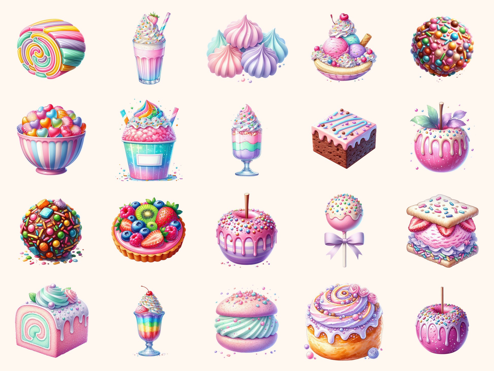 Colorful Sweets Clipart