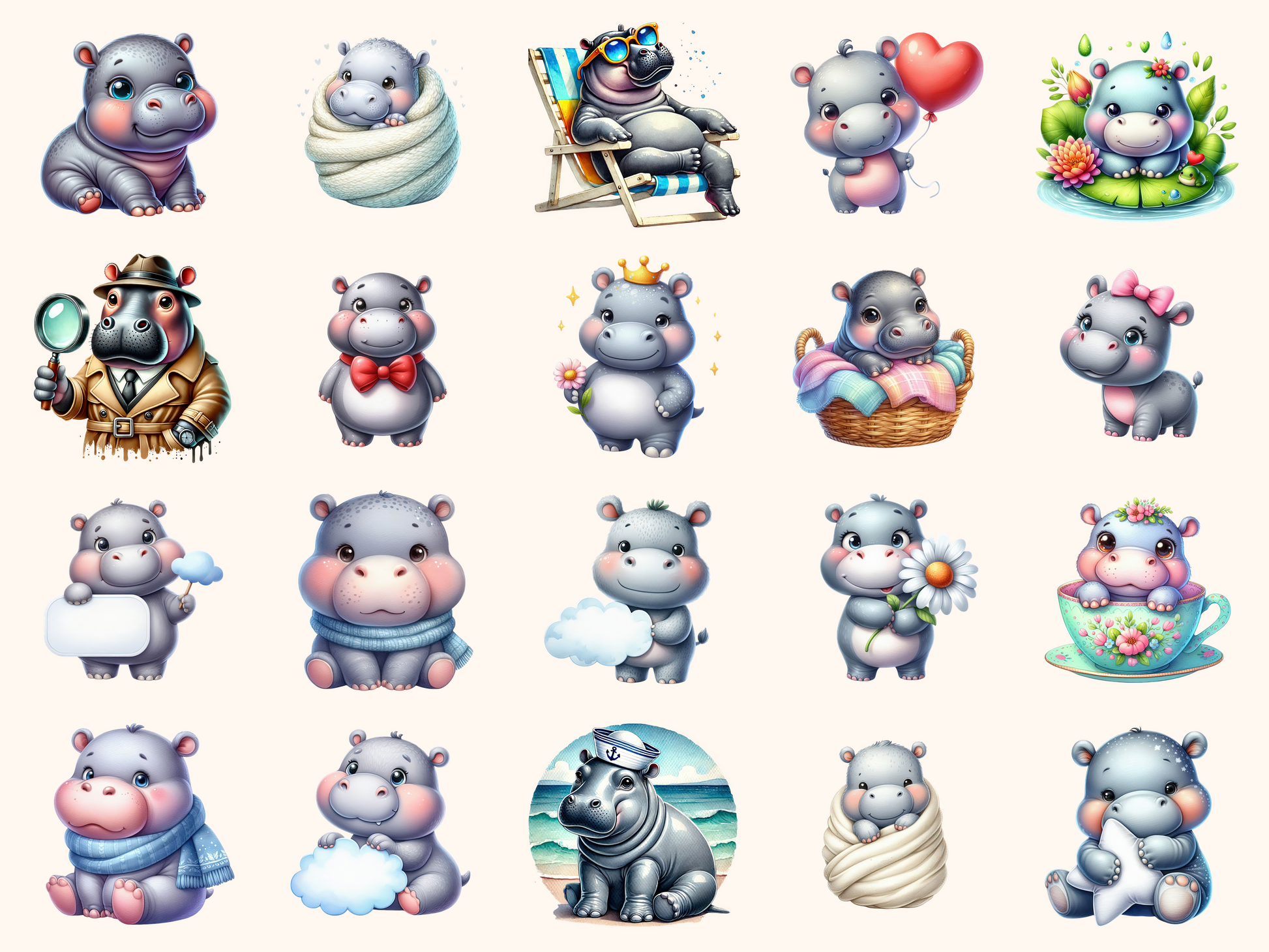Hippopotamus Clipart