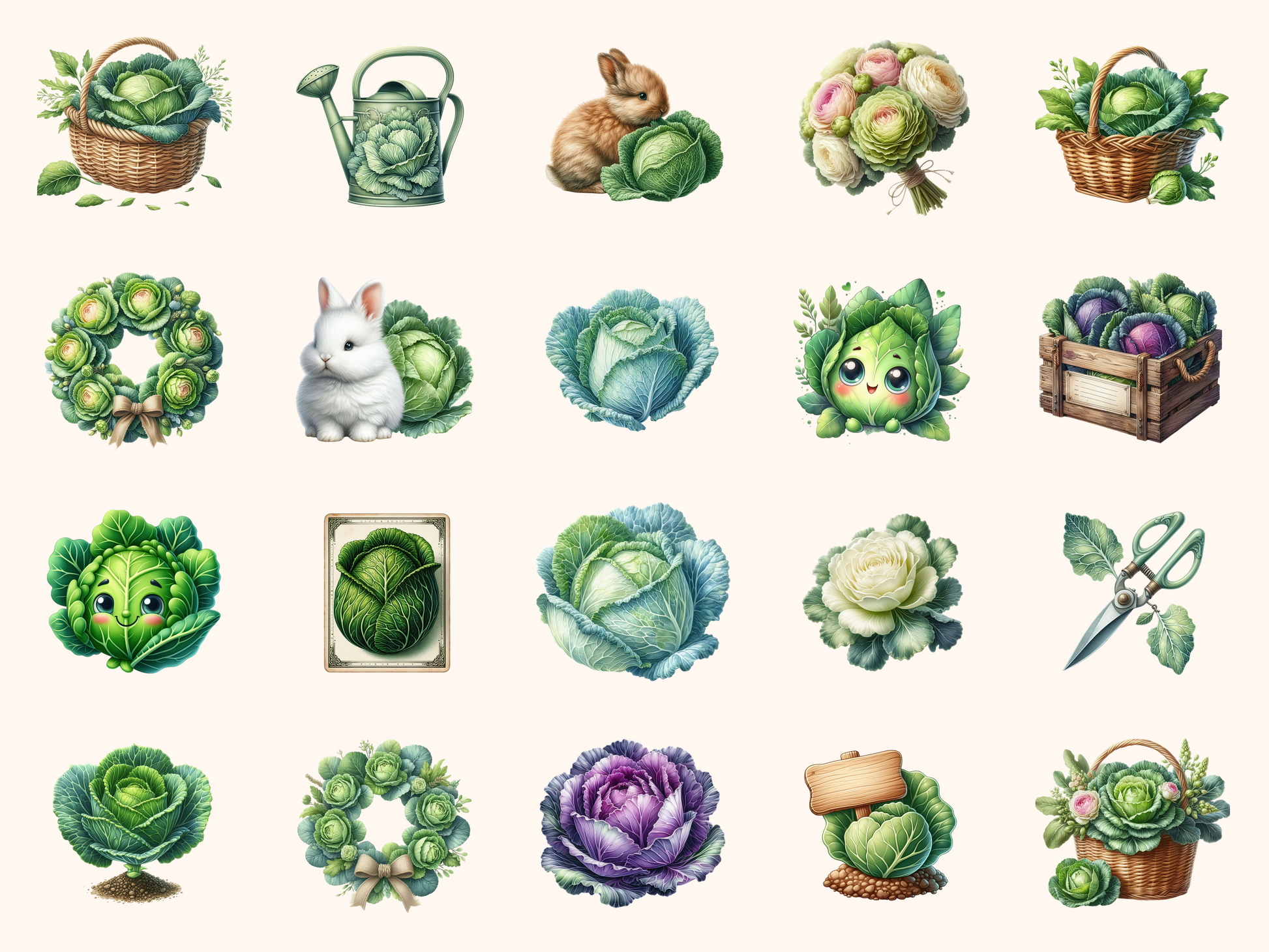 Cabbage Garden Clipart
