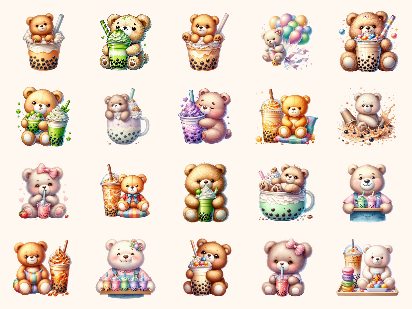 Boba Bears Clipart