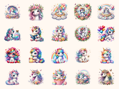 Little Unicorns Clipart