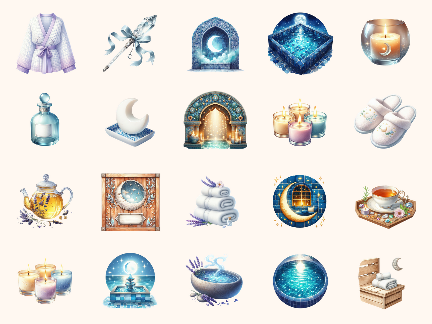 Mystical Spa Retreat Clipart