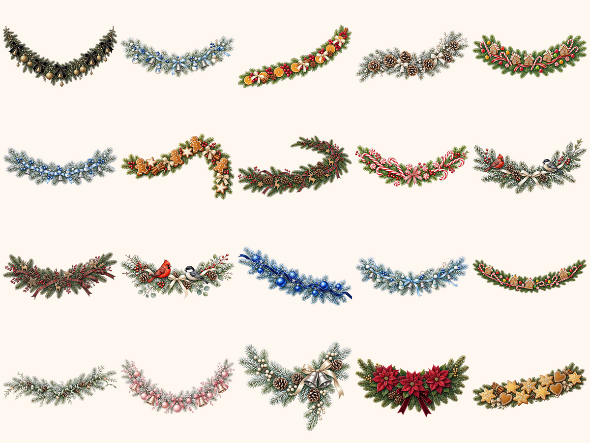 Christmas Garlands Clipart