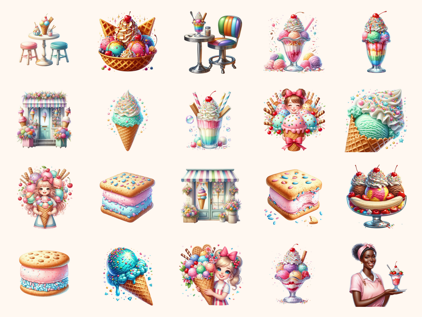 Ice Cream Shop Clipart
