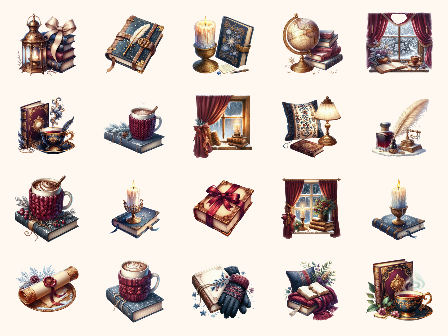 Frosted Library Clipart