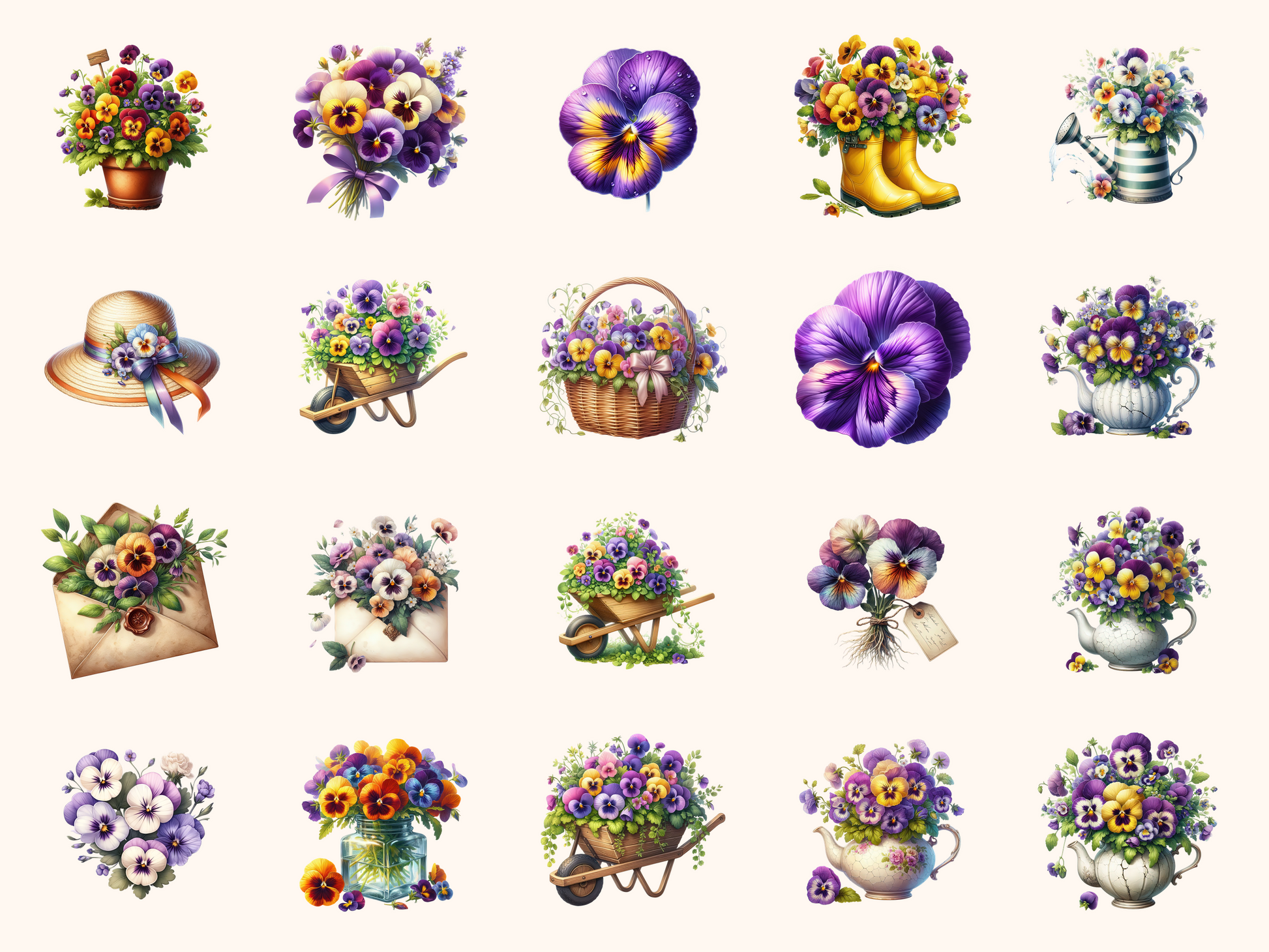 Pansies Clipart
