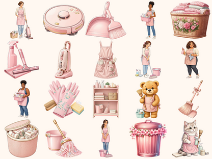 Pink Cleaning Clipart