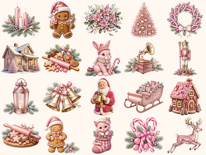 Pink Christmas Clipart