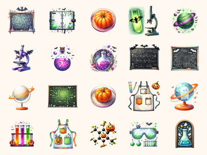 Science Class Halloween Clipart