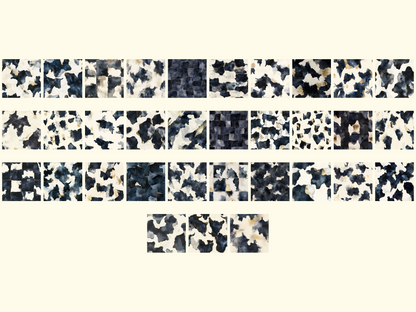 Midnight Cowhide Digital Paper