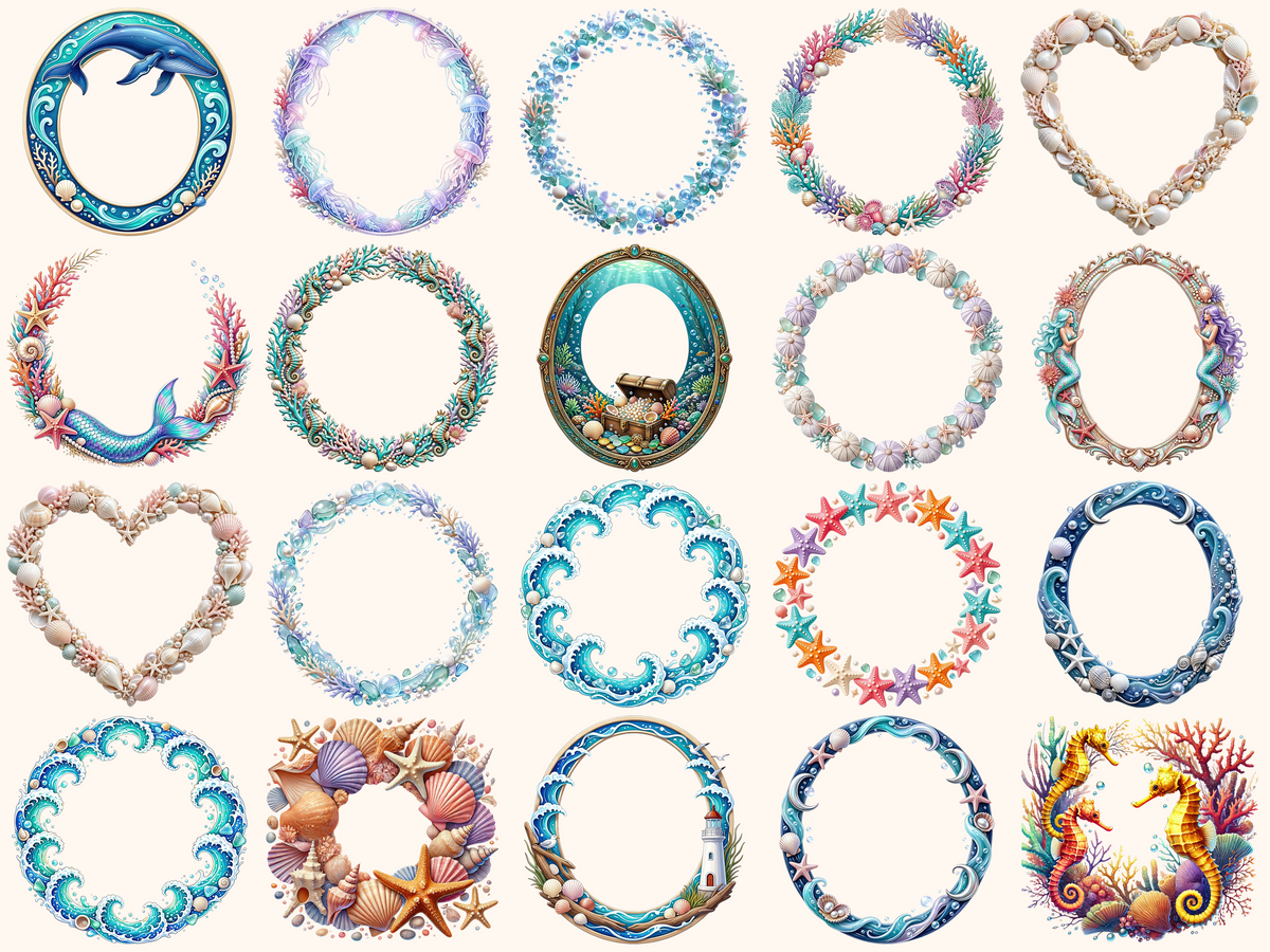 Ocean Frames Clipart