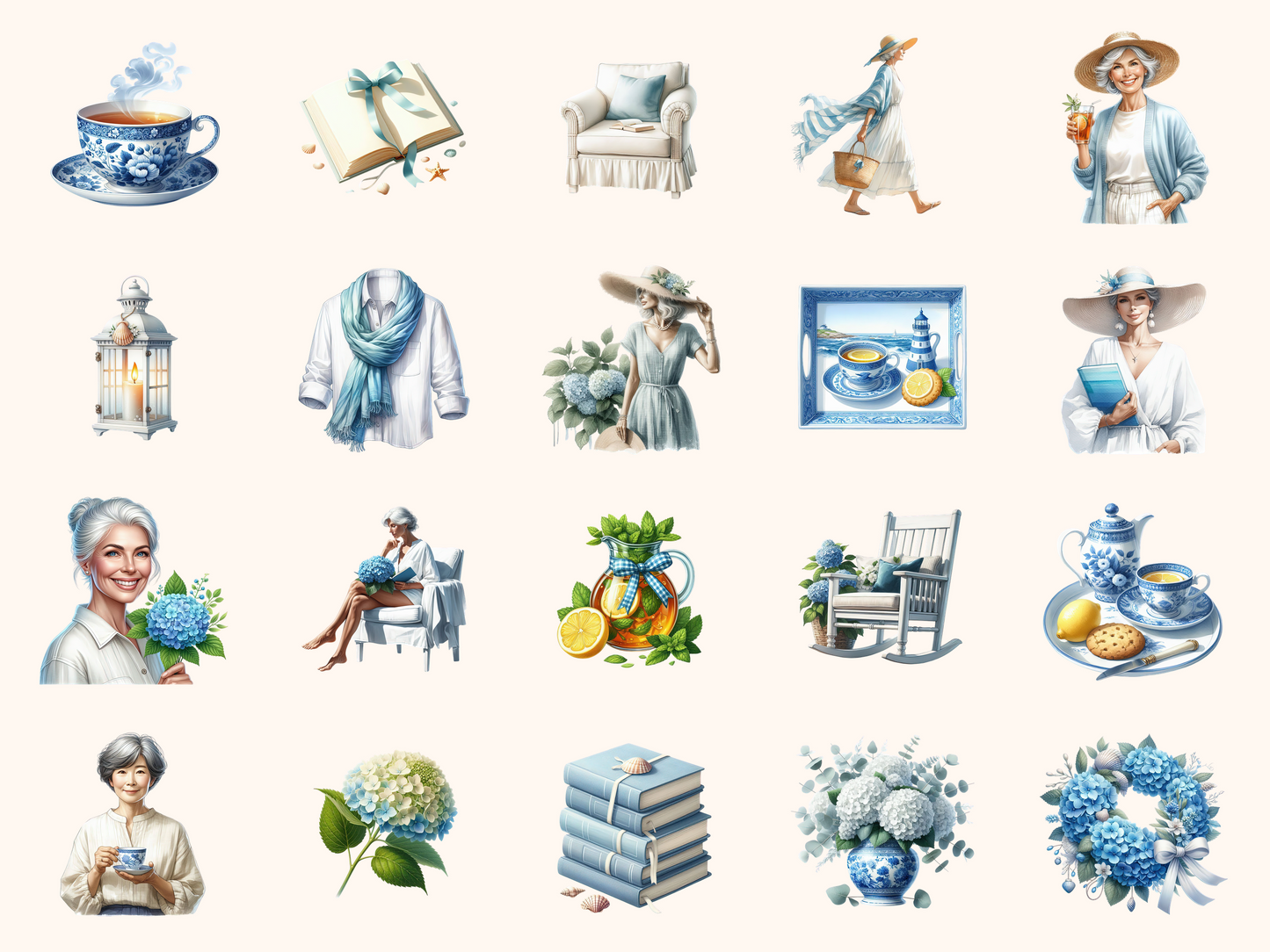 Coastal Grandmother Clipart