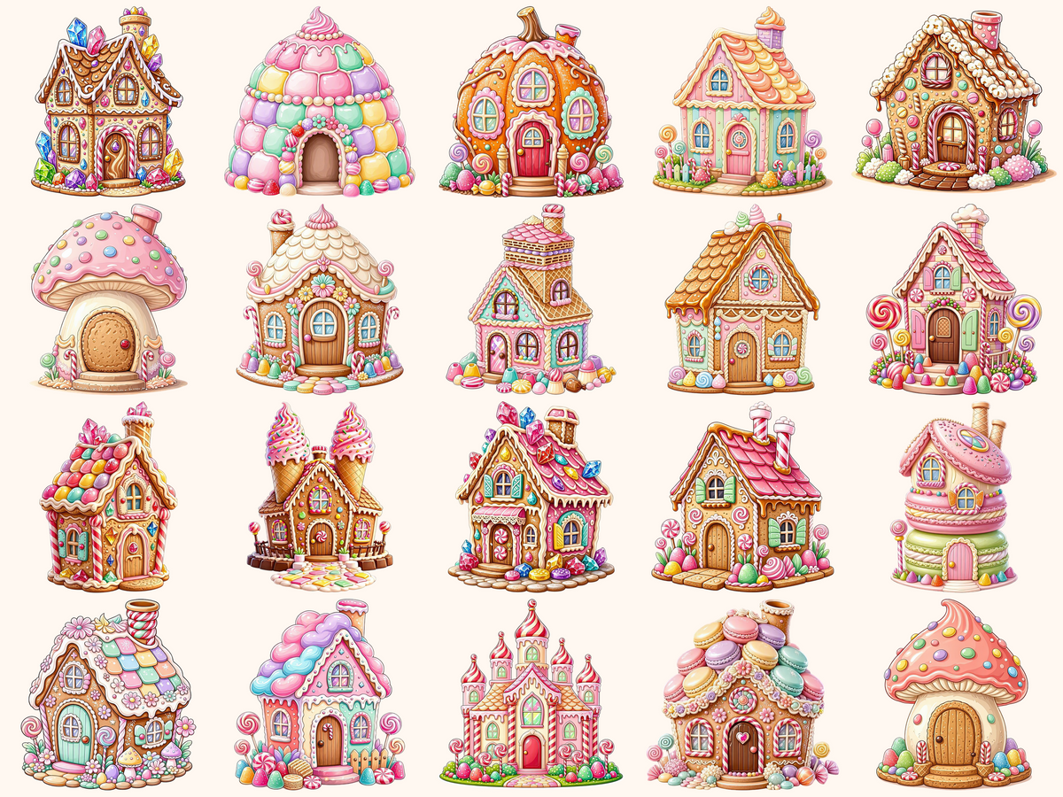 Candy Houses Clipart