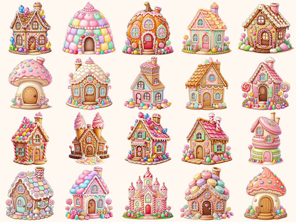 Candy Houses Clipart