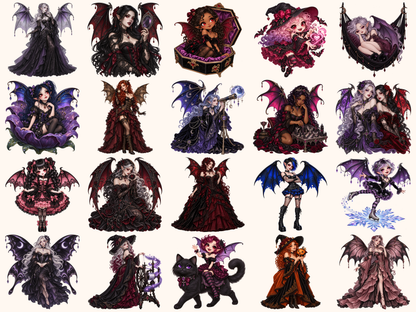 Vampire Witches Clipart — listing preview 2