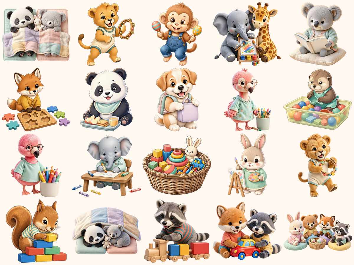 Daycare Animals Clipart