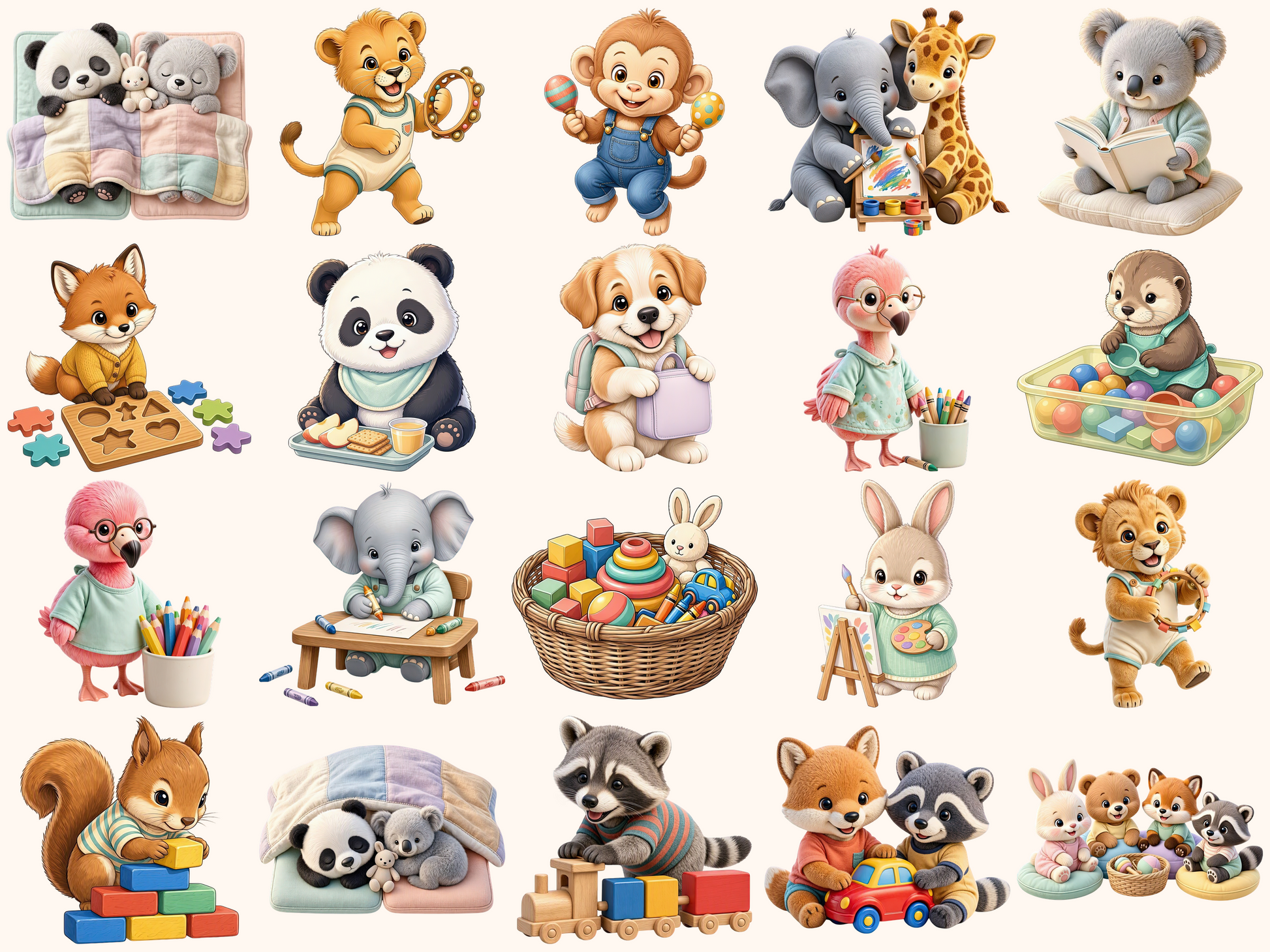 Daycare Animals Clipart