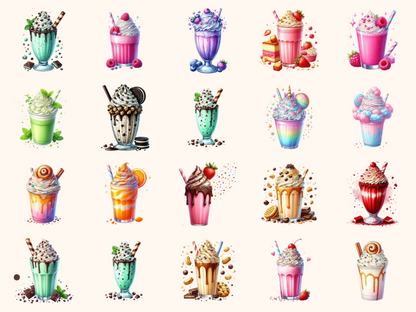 Milkshakes Clipart