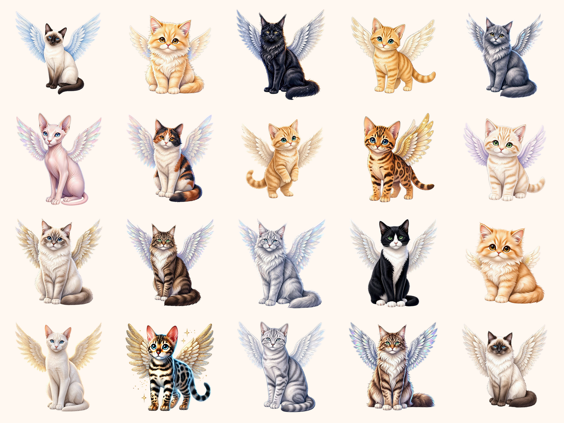 Angel Cats Clipart