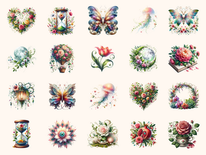 Surreal Botanicals Clipart