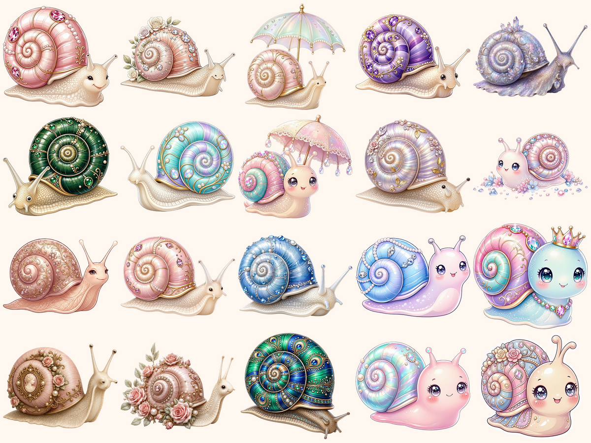 Jewelry Snails Clipart