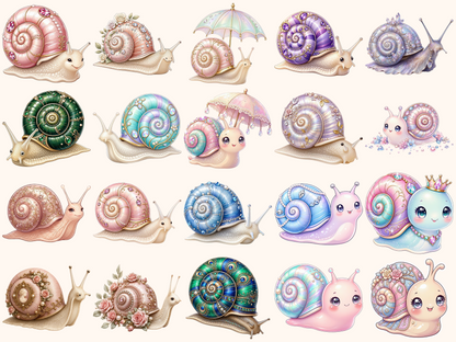 Jewelry Snails Clipart