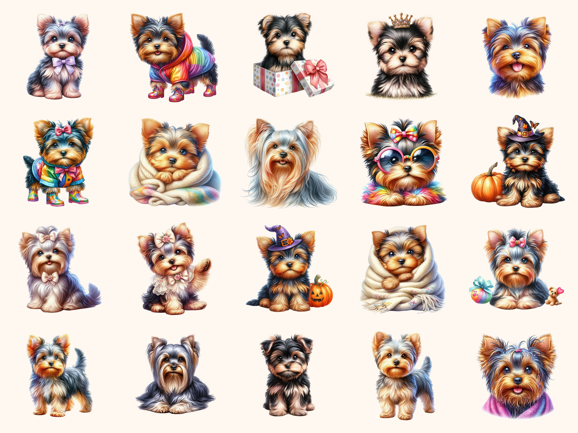 Yorkshire Terriers Clipart