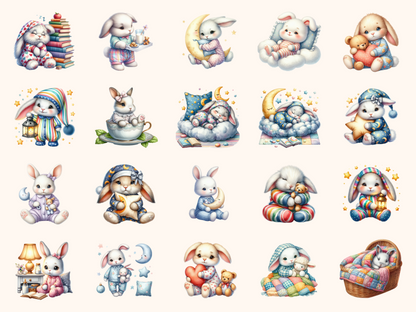 Bedtime Bunnies Clipart