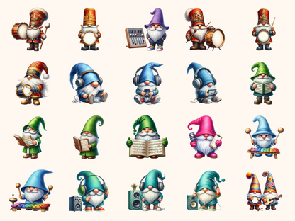 Musical Gnomes Clipart