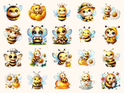Cute Bees Clipart