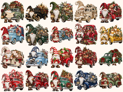 Christmas Truck Gnomes Clipart — listing preview 2