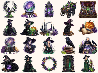 Gothic Witchcraft Clipart