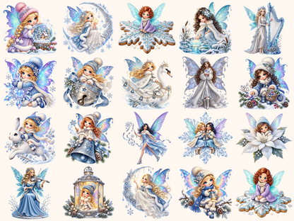 Winter Fairies Clipart