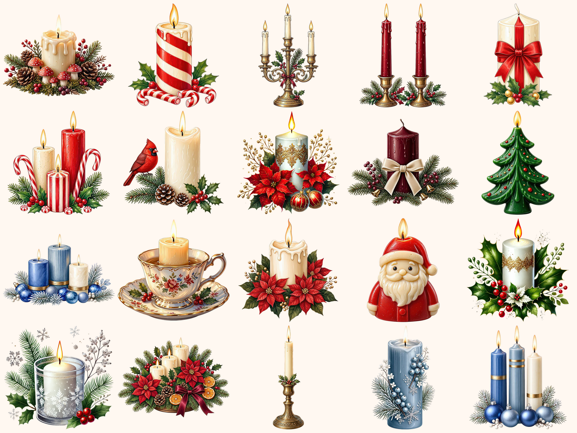 Christmas Candles Clipart
