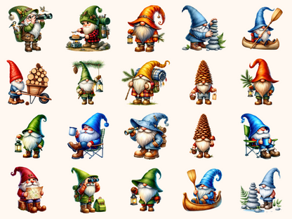 Camping Gnomes Clipart