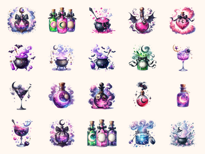 Halloween Potions Clipart