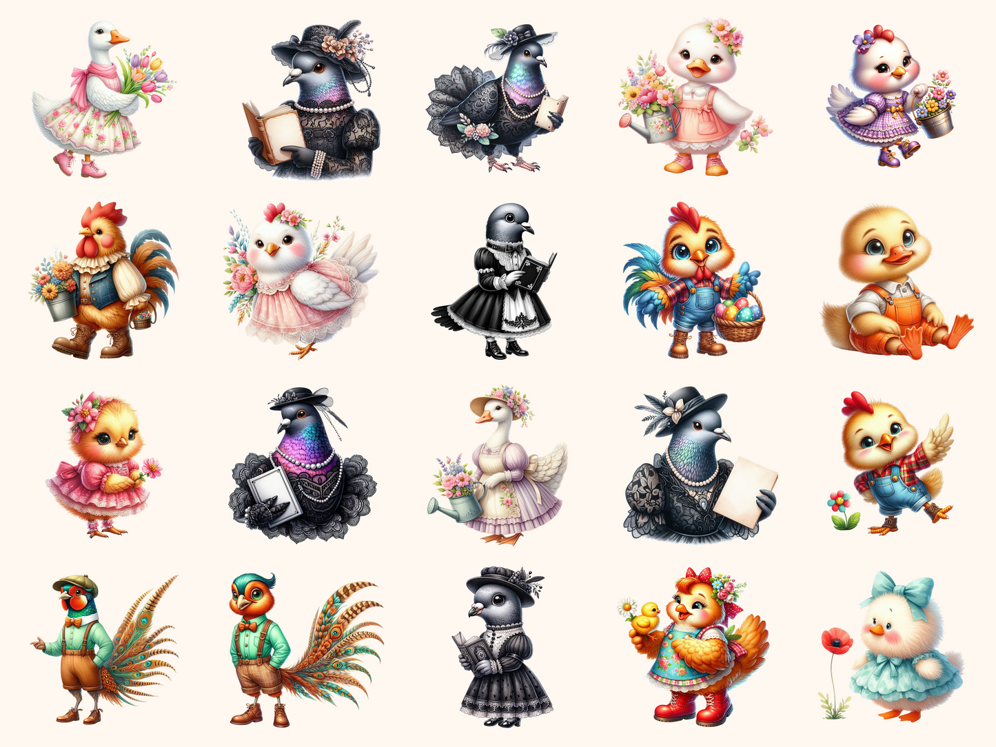 Farm Birds Clipart
