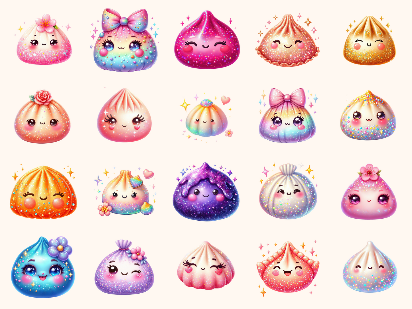 Glitter Dumplings Clipart