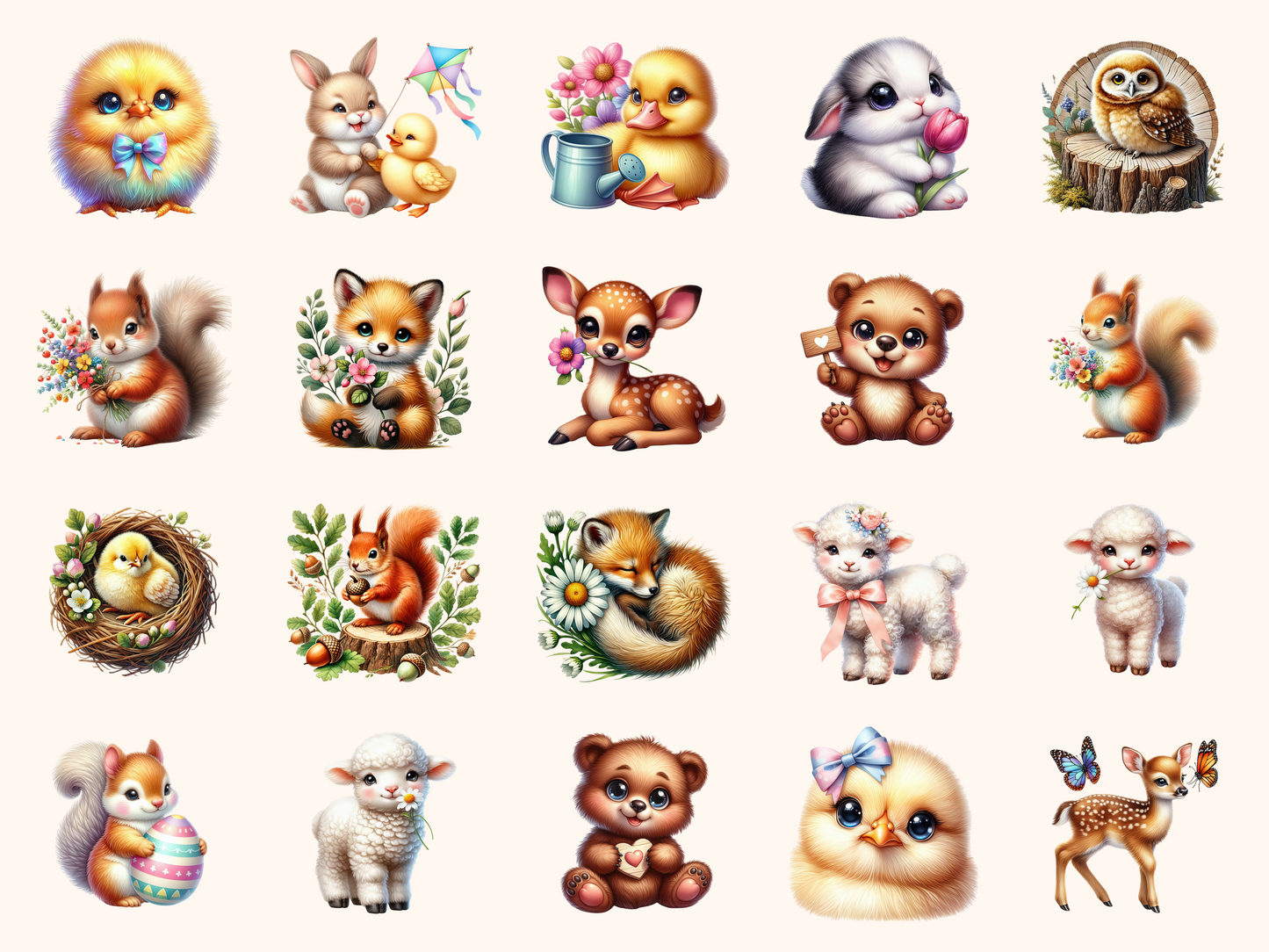 Spring Baby Animals Clipart