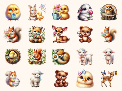 Spring Baby Animals Clipart