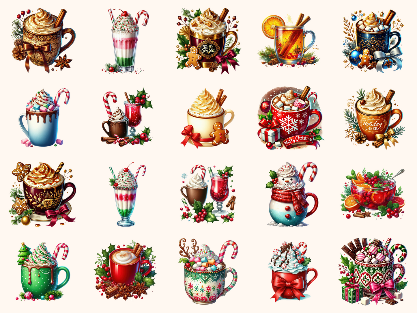 Christmas Drinks Clipart