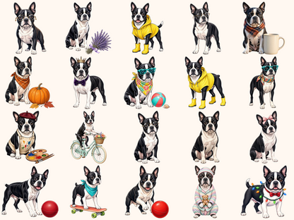 Boston Terriers Clipart