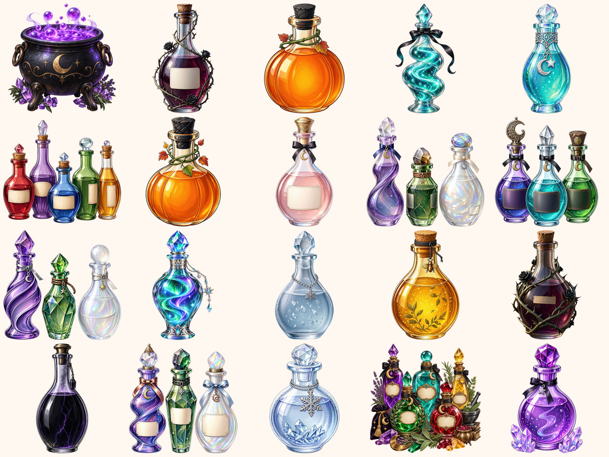 Witch Potions Clipart