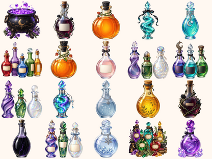 Witch Potions Clipart